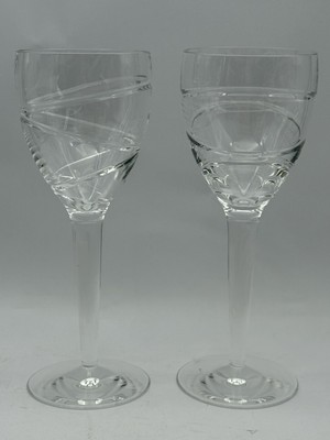 Jasper Conran Crystal  STUART  Wine Glass Set Of 2 Mint Condition