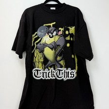 Vintage 1997 Taz Trick This Shirt XL Looney Tunes Halloween Made Mexico