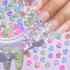 50pcs Star Nail Charms and Gems - Cute Star Rhinestones for Nail Art