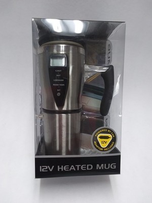 Smartgear Travel Mug Auto 12V Digital Heated Travel Mug Hot Stainless Coffee Cup