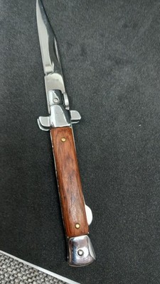 Grand Way GW 980 1-Blade Stainless Pocketknife Wood Handle Plain Clip Liner