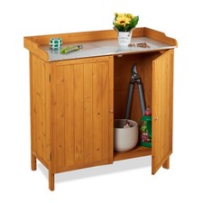 Plant Table Garden Cabinet Garden Planting Table Gardener Table with Cabinet Wood