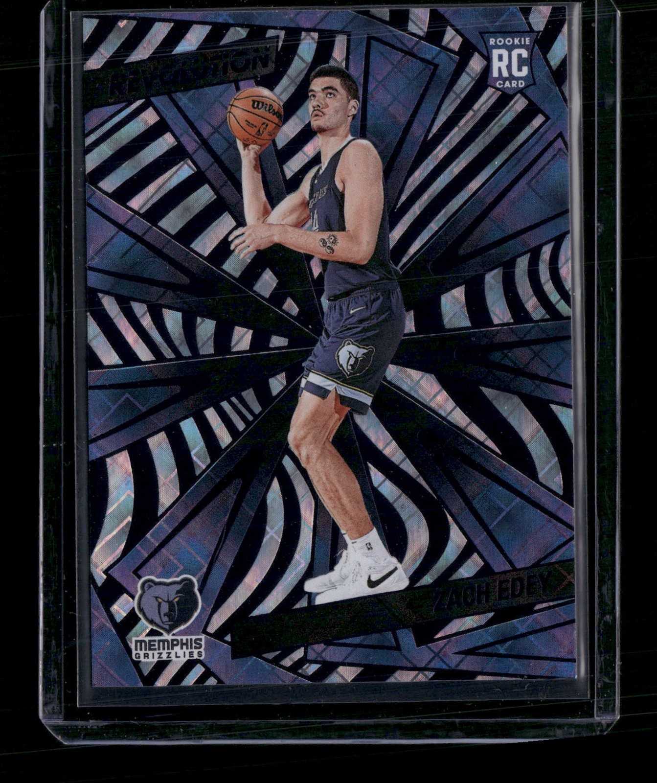 2024-25 Panini Revolution #134 Zach Edey Cosmic 93/99 Rookie AB