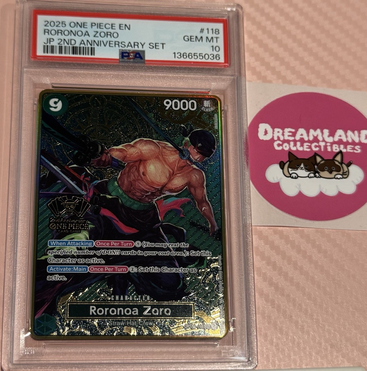 2025 One Piece EN Roronoa Zoro JP 2nd Anniversary Set PSA 10 | eBay