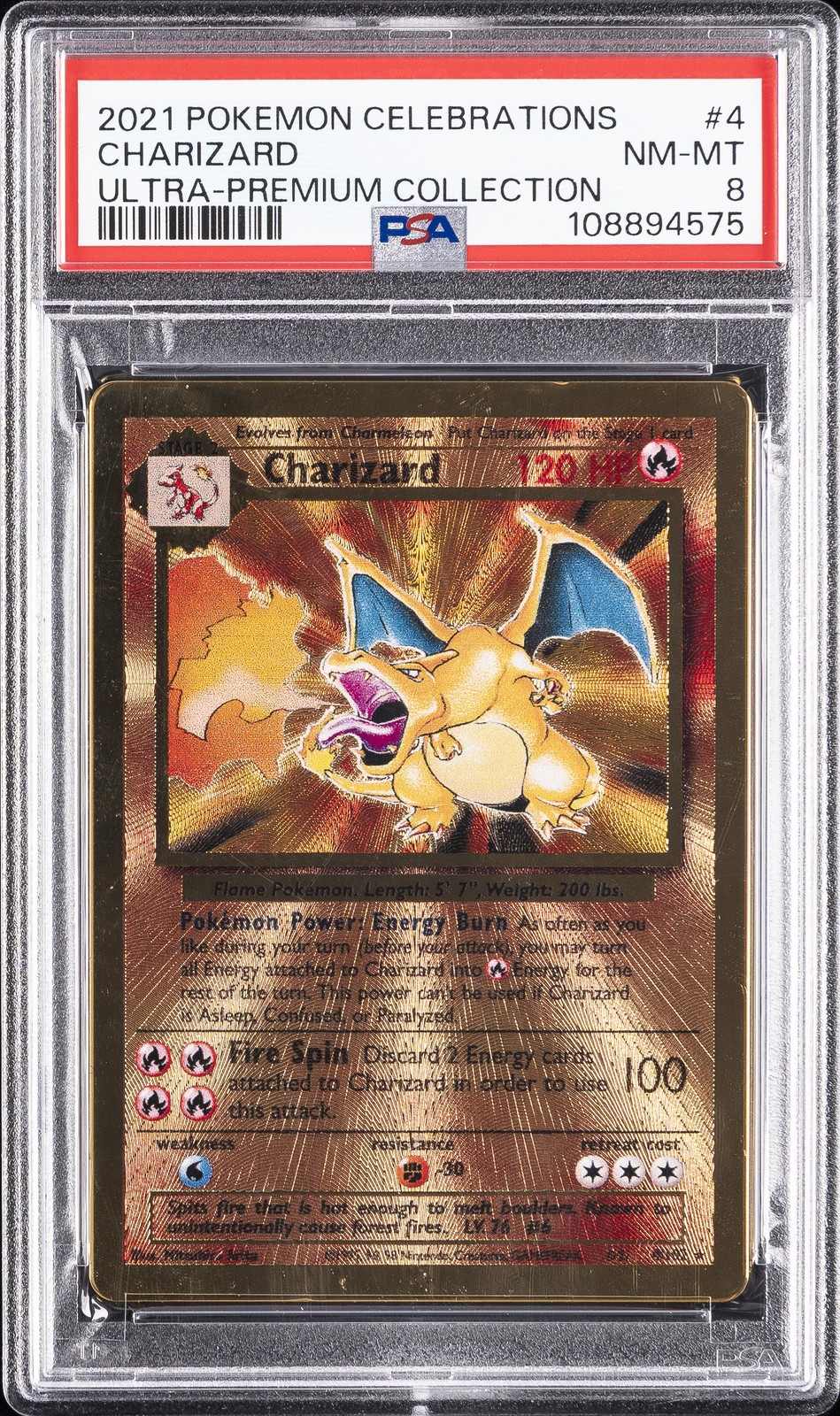 2021 POKEMON CELEBRATIONS ULTRA-PREMIUM COLLECTION #4 CHARIZARD PSA 8