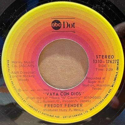 Freddy Fender - Vaya Con Dios / You Came In The Winter Of My Life - - G8100z