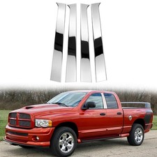 Stainless Steel Pillar Trim For Dodge Ram 20022008 Window Molding 4pcs