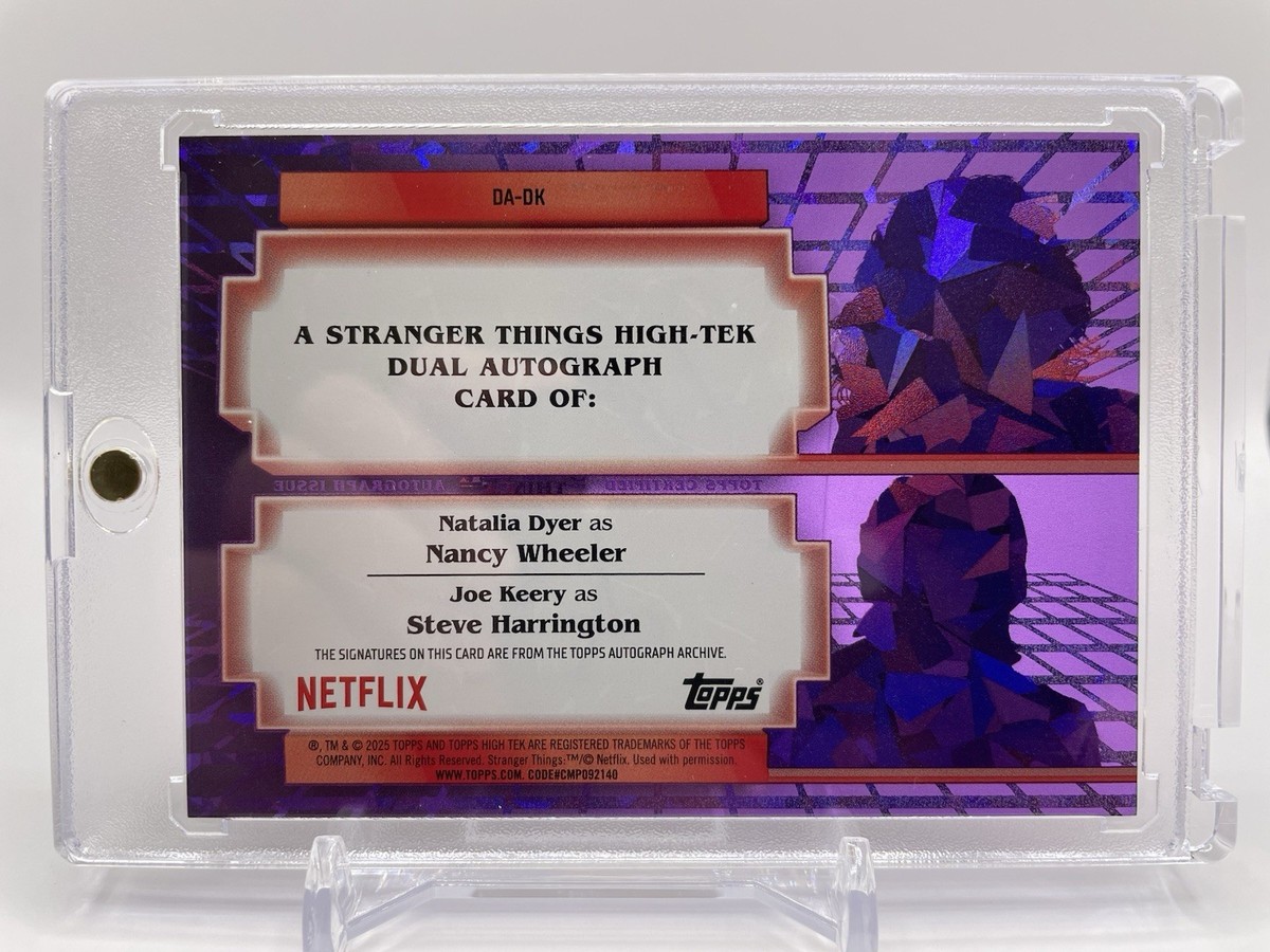 2025 Topps High Tek Stranger Things Dual Auto /11 Nancy & Steve