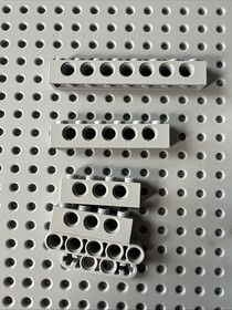 Lego Light Bluish Gray Technic Bricks Axel Hole Castle Star Wars Vintage 95pcs