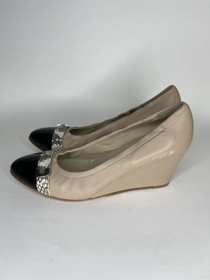 AGL Zapatos Mujer 38.5 EE. UU. 7.5 Attilio Giusti Leombruni Cinturón Puntera Sin Cordones Cuña Foto 4 de 4