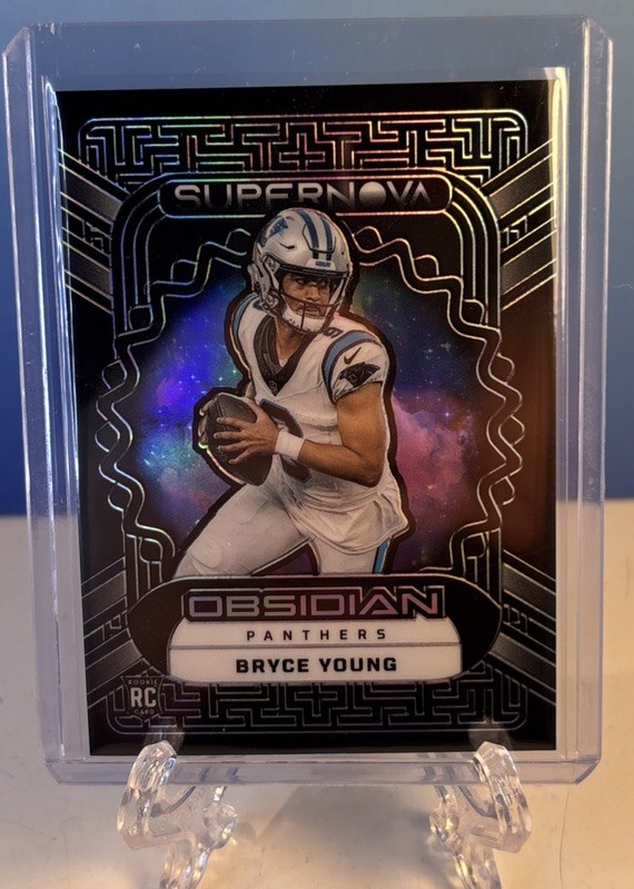 BRYCE YOUNG 2023 OBSIDIAN SUPERNOVA ROOKIE FOOTBALL PANTHERS RC /135