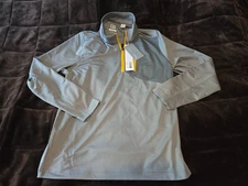 Cutter & Buck CB DryTec Cotton 1/4 Zip Men's Size Small Long Sleeve GRAY-NWT
