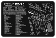 Tekmat Armorers Bench Mat 11"x17" Cz-75 Pistol 17-CZ75