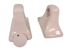 Mamie Pink Ceramic Towel Bar Rod Rack Post Holders Bracket Set Classic Color 063