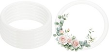Dream Catcher Rings - 6 Pcs 3.8" White Macrame Hoops for Crafts  Decor