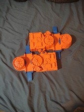 Lot 2 1993 Mattel Orange Hot Wheels Track Power Booster Car Launcher TESTED   