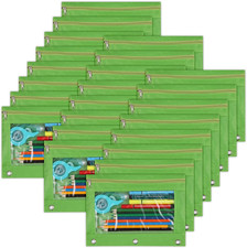 Pencil Pouch for 3 Ring Binder, Zipper Pencil Pouches Bulk, Pencil Case Pouch wi