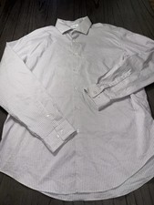Calvin Klein Dress Shirt Mens Xl Gingham Slim Fit Performance Non Iron