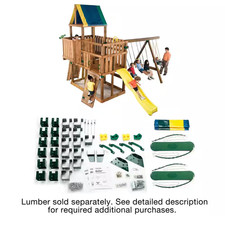 DIY Kodiak Custom Outdoor Playset Hardware Kit with Backyard Swing Set Access...
