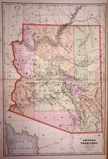 Antique 1901 Map  The Arizona Territory  14x22 - 35