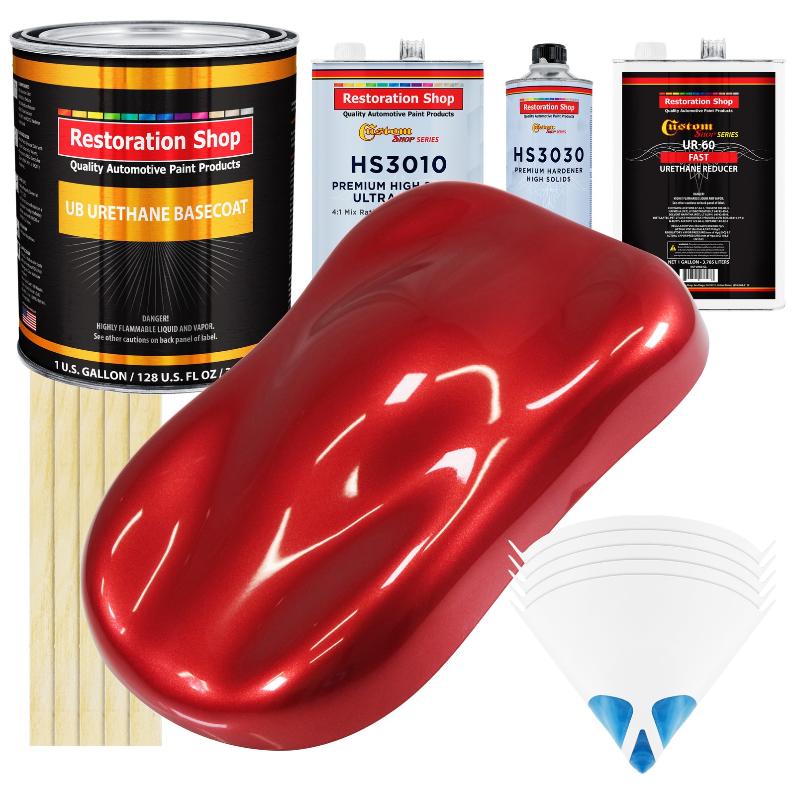 Firethorn Red Pearl Gallon Urethane Basecoat Clearcoat Fast Car Paint Kit