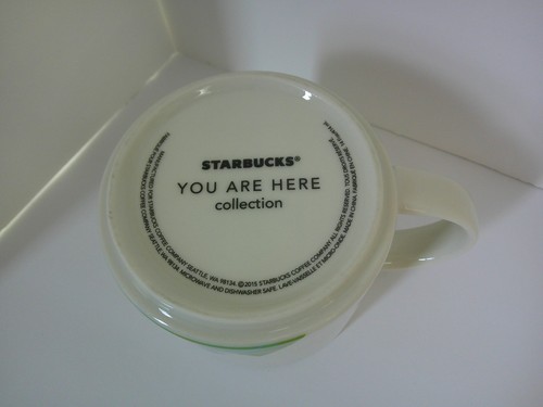 Starbucks Coffee Cup Mug You Are Here 2015 Seattle WA Blue Green 14 Oz - Picture 4 of 4