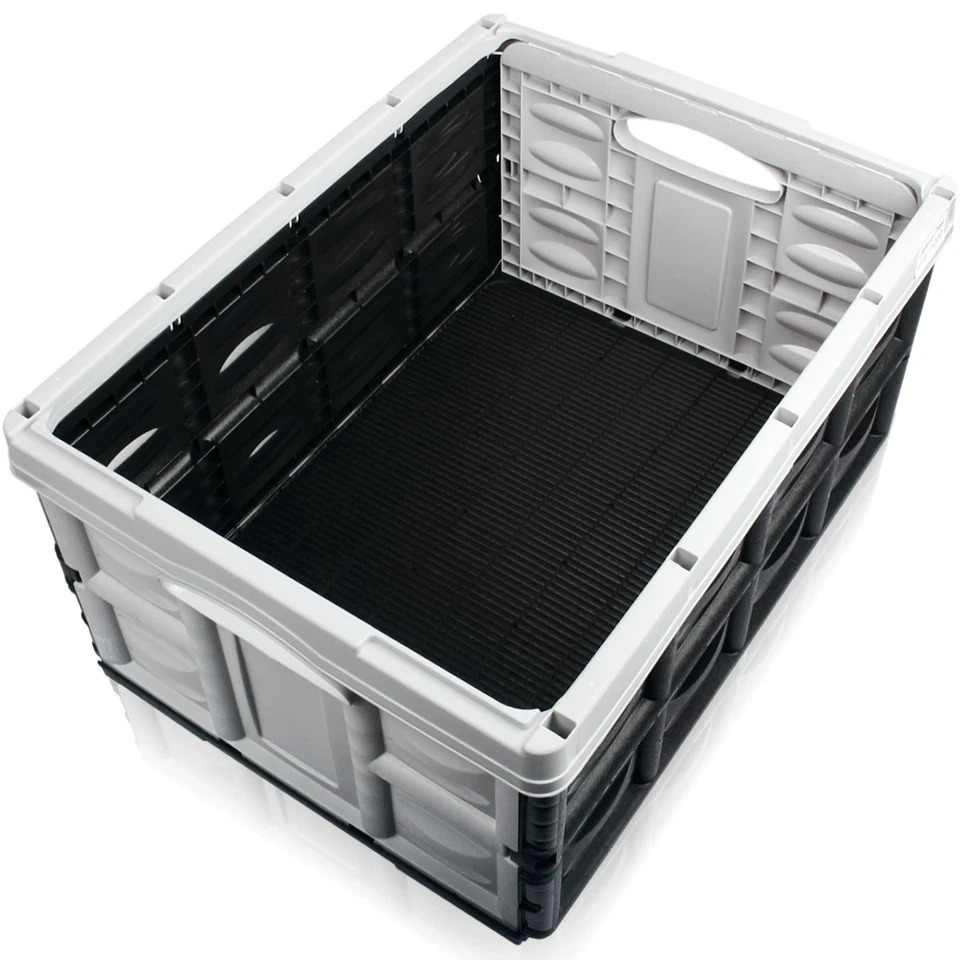 4x Klappbox 45L faltbarer bis 20kg Faltbox Klappkiste Einkaufs Klapp Korb Kiste - Bild 4 von 4