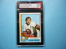 1974/75 O-PEE-CHEE NHL HOCKEY CARD #353 GLENN RESCH ROOKIE RC KSA 7.5 NM+ OPC