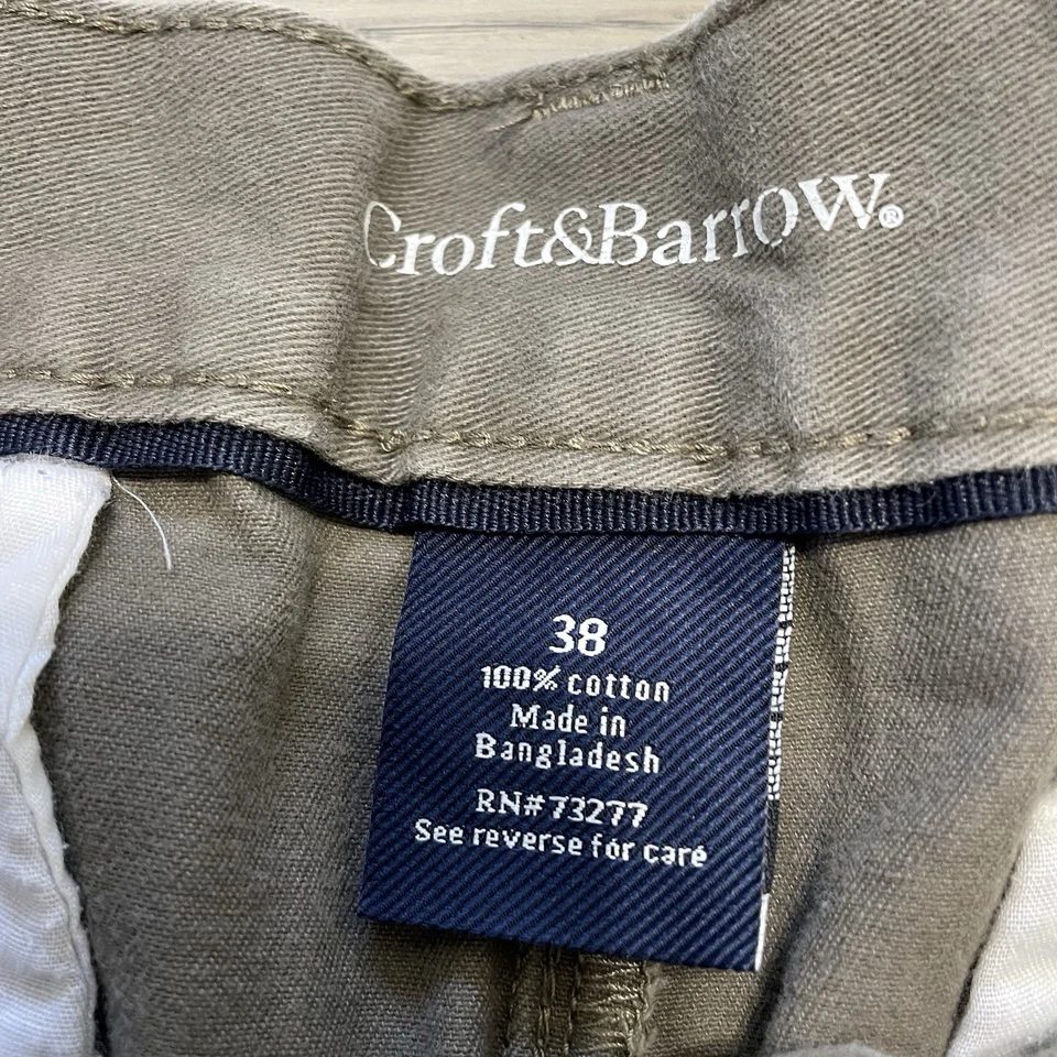 Shorts cargo Y2K Croft & Barrow masculino tamanho 38 ajuste largo cinza vintage skate grunge - Imagem 3 de 4