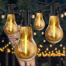 Outdoor Festoon String Lights 25FT Plug In Waterproof  12+1 Bulbs For Garden New