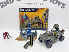 Juego de resistencia Halo Mega Bloks Warthog #97011 con 3 minifiguras y manual
