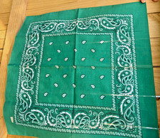 Vintage Green Paisley Bandana Cotton RN 94159 Classic Rockabilly New with Tags 
