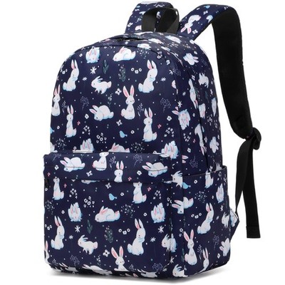Bunny School Backpack for Girls Women Kids Teens Bags College Bookbags Laptop