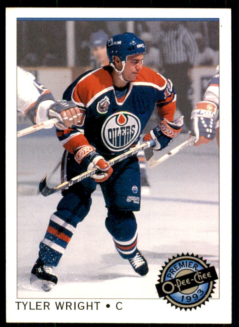 1992-93 O-Pee-Chee Premier Tyler Wright Edmonton Oilers #32