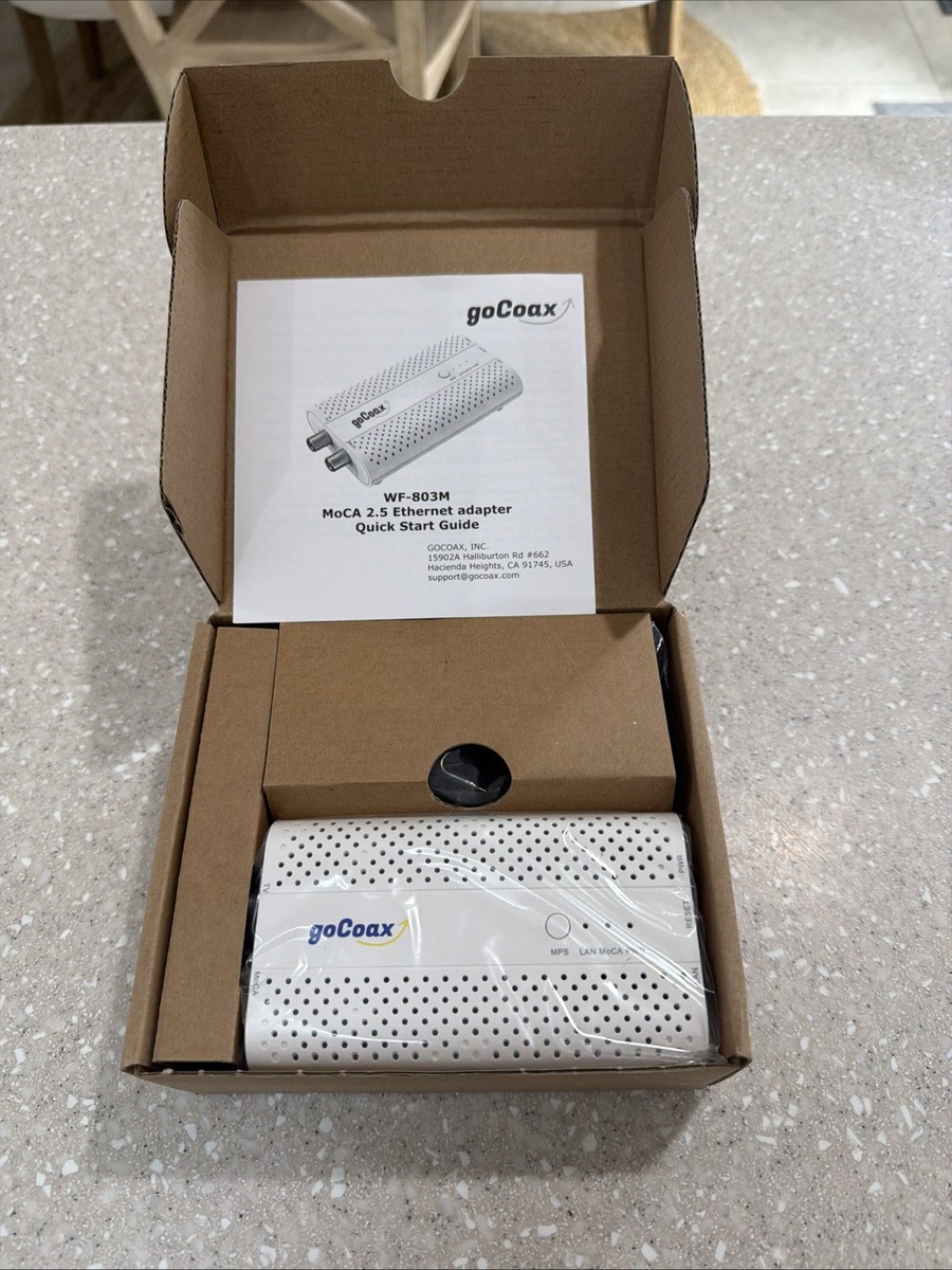 Gocoax Moca Adapter Moca 2.5 2.5gbps Ethernet Over Coax 1xgbe PORT