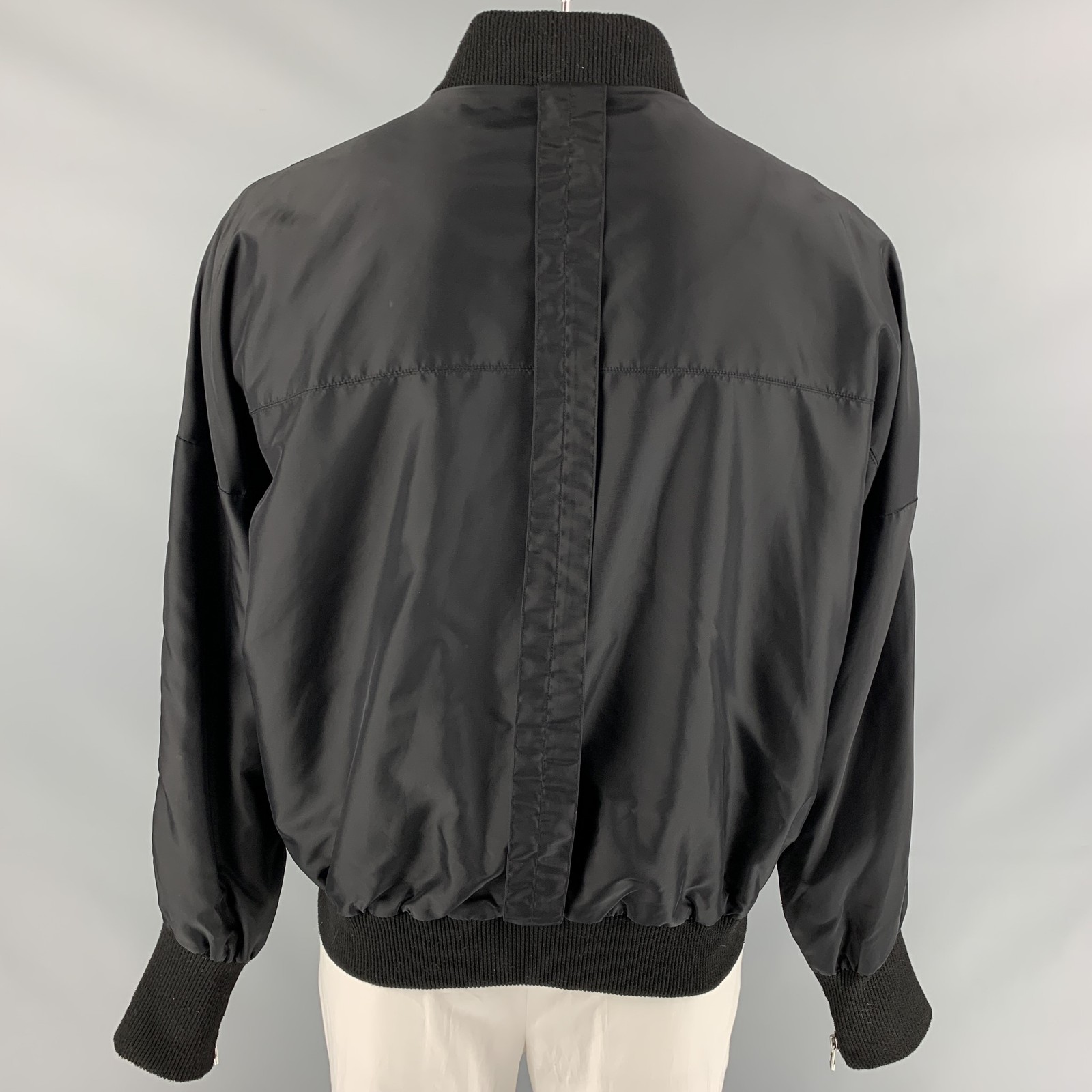 DANIEL PATRICK Size L Black Polyester Bomber Jack… - image 4