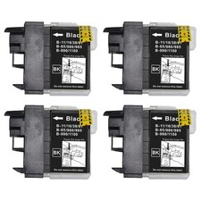 4 Black Ink Cartridges compatible with Brother DCP-J125, MFC-J265W, DCP-J315W