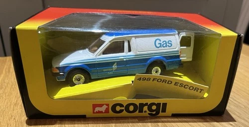 Vintage Boxed Corgi 498 Ford Escort British Gas NEVER OUT OF BOX