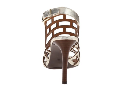 Nuevo en caja $109 Lauren Ralph Lauren Sandra Correa Sandra Platino Napa Metálica 8 - Imagen 5 de 11