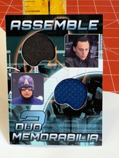 UPPER DECK AVENGERS ASSEMBLE DUO MEMORABILIA LOKI & CAPTAIN AMERICA AD-23