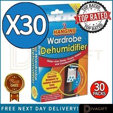 HANGING WARDROBE DEHUMIDIFIER BAGS CONDENSATION MOULD MILDEW DAMP FOR HOME x30