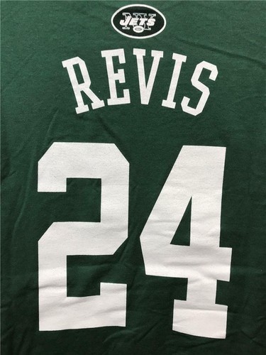 New Hole New York Jets #24 Darrelle Revis Youth Size M Green NFL Apparel Shirt - Picture 4 of 5