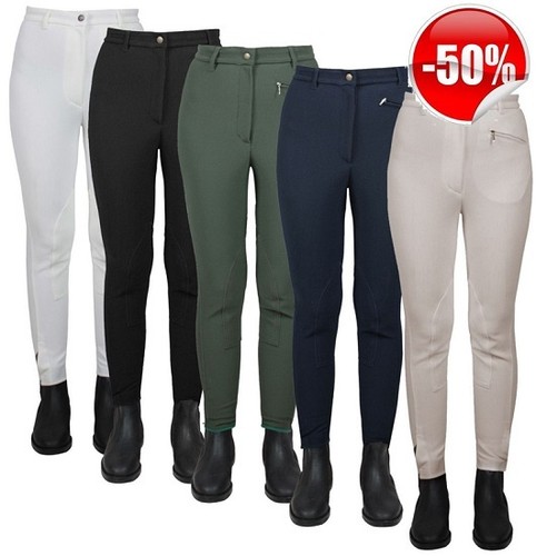 Pantalone pantaloni equitazione cavallo costine donna NERO | eBay
