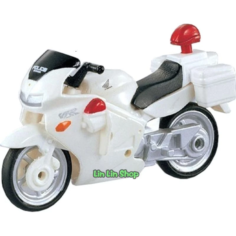 Tomica Takara Tomy #4 1/32 Honda VFR Police Bike White Diecast Model Car Toy - Image 4 of 4