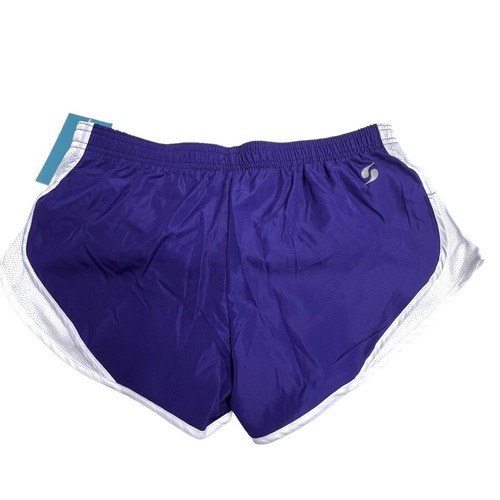 Soffe Girls Team Shortie Short Lightweight Mesh Inserts Elastic Waist Purple XL - Picture 4 of 5