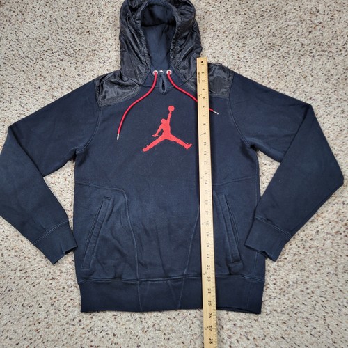 Nike Air Jordan Hoodie Boys Small Black Red Jumpman Sweatshirt Sweater Kid READ* - Picture 6 of 12