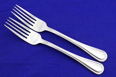 2 Oneida TRESS /  HOLLIS  8'' DINNER FORKS Stainless Flatware
