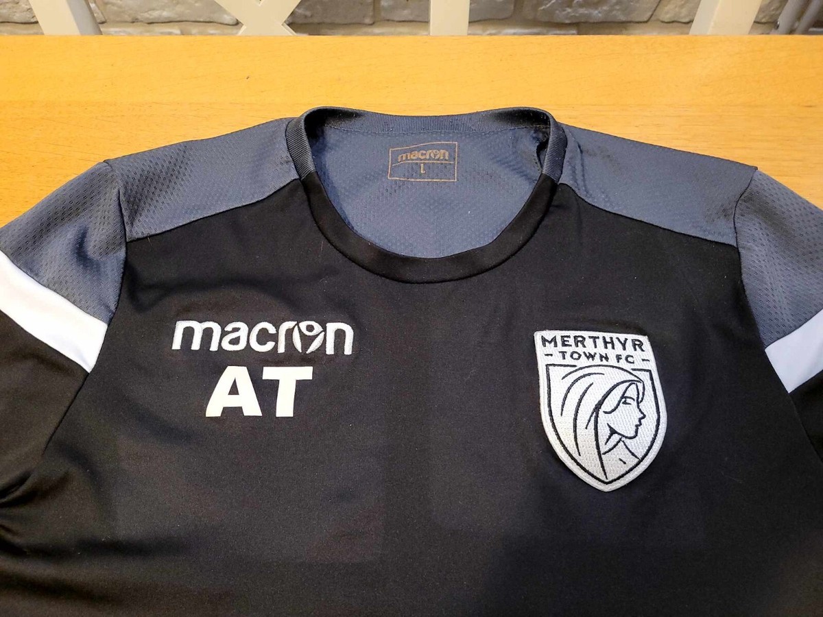 Maillot D'entraînement Macron Merthyr Town – Taille L, Noir, Adulte