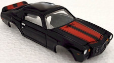 Chevy Camaro Black w/Red Stripes TJet HO Slot Car BODY for AURORA autoworld DASH