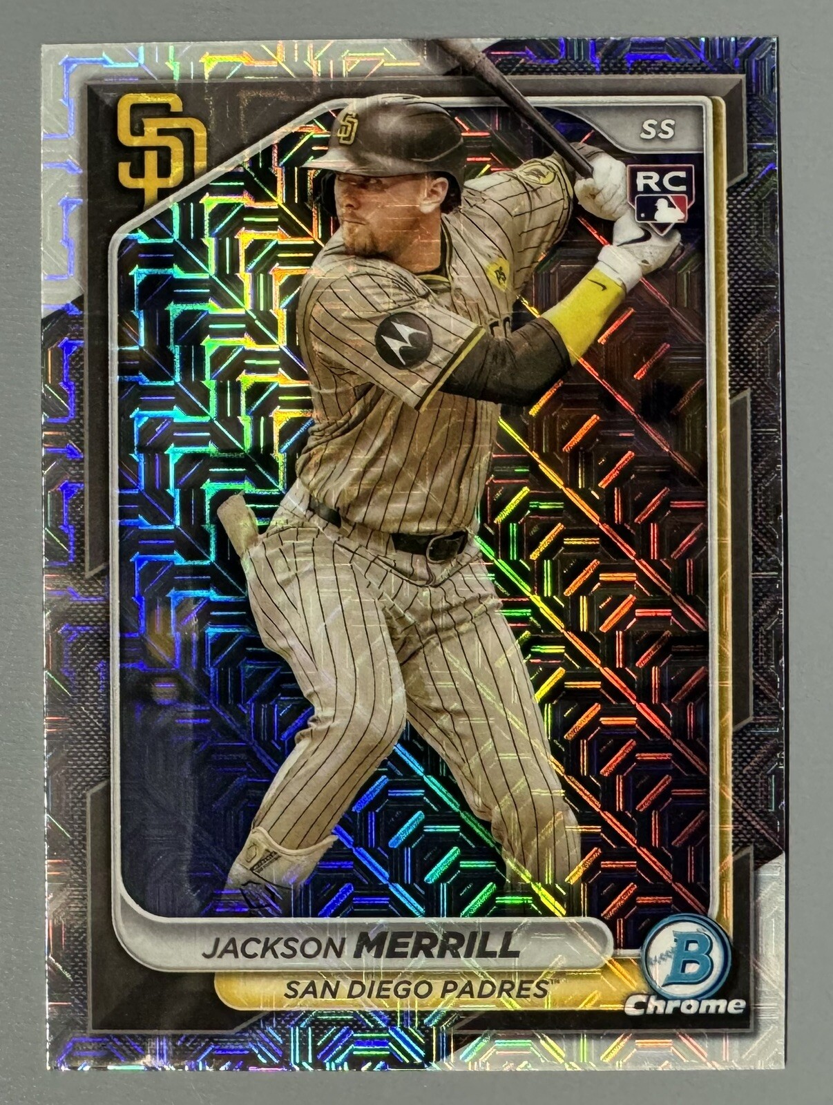 2024 Bowman Chrome Jackson Merrill Mega Box Mojo Refractor RC #27 Padres